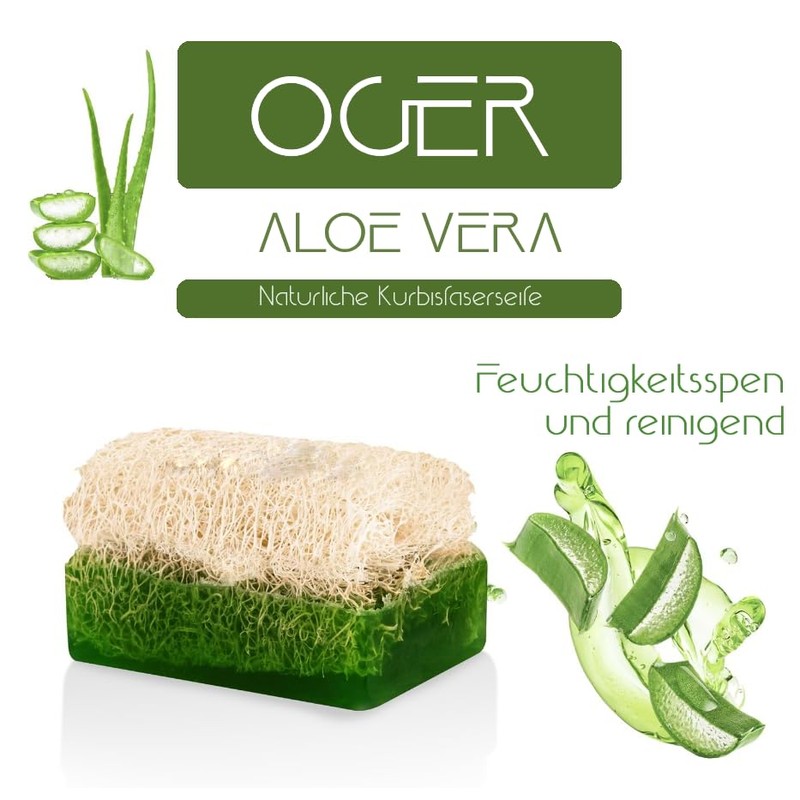 Oger Natural Pumpkin Fibre Soap 110 g Aloe Vera 1