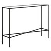 Henn&Hart 42" Wide Rectangular Console Table with Glass Top in