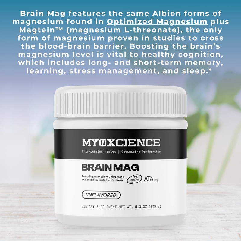 MYOXCIENCE Brain Mag | Magnesium L-Threonate Magtein & Magnesium Glycinate