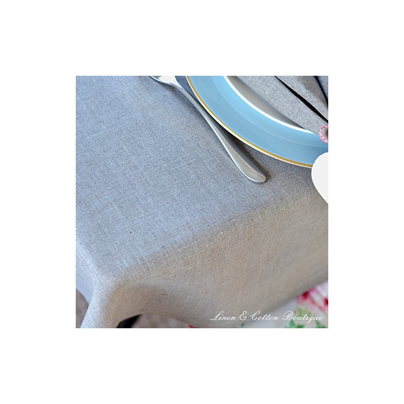 Linen & Cotton Florence Luxury Tablecloth with Hemstitch - 100%
