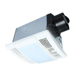 Akicon Bathroom Exhaust Fan with Light, Ultra Quiet 90 CFM 1.5 Sones Ventilation Exhaust Bathroom Fan Light Combo, Powerful Ventilation Fan for Home, 3 Years Warranty