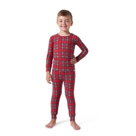 Gerber Unisex Baby Kid 2-Piece Holiday Family Matching Pajamas, Red Stewart Plaid