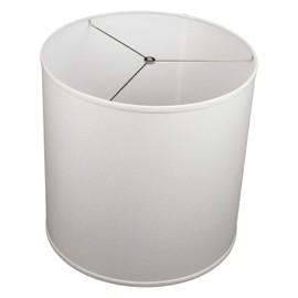 FenchelShades.com 18" Top Diameter x 18" Bottom Diameter 18" Height Cylinder Drum Lampshade USA Made (Designer Linen Off White)
