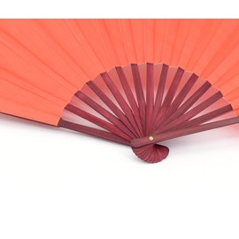 HONSHEN Folding Hand Fan Bamboo Blank Chinese Hand Fan Wedding Party Gift with Traditional Chinese Arts (red) 13inch
