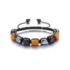 JSDDE Healing Crystal Protection Bracelet for Men Black Obsidian Tiger