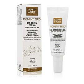 MartiDerm Pigment Zero DSP Crema Despigmentante con Protector Solar FPS 50+ Crema con color, elimina, previene, cubre y protege las manchas. Ácido tra