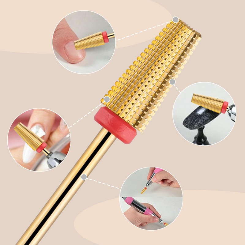 SANTUO 5-in-1 Carbide Nail Drill Bit for Professional Nail Drill,