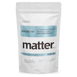 Matter Magno-N, L-Treonato de Magnesio MagteinTM y GABA, Apoyo a la Función Cognitiva, Bienestar Mental y Relajación, Polvo Sabor Mora, 1 Bolsa con...