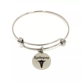 JKCE Designs Epilepsy Medical Charm Bracelet, Epilepsy Awareness, Epilepsy Jewelry