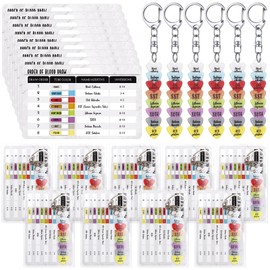 Cunno 20 Sets Order of Blood Draw Beads with Reference Card Phlebotomy Essentials Accessories for Nurse Student Practitioner Gifts