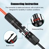 Kimbluth 10 AWG Solar Extension Cable 50FT Black + 50FT