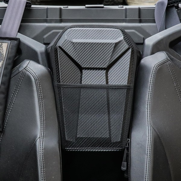 RERPRO UTV Cab Pack Center Seat Storage Bag Compatible with Polaris RZR PRO XP 4 LE 2020 2021 2022 2023 Interior Accessories Tools Box Seat Center Shoulder Organizer Cargo Pocket, 1 Pack Carbon