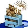19PCS M35 Cobalt Twist Drill Set,Titanium Coated Metal Drill Bits