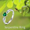 AXOMY Snake Ring 925 Sterling Silver Double Head Snake Ring