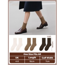 Ruisita 3 Pairs Womens Thermal Socks Thick Knitted Socks Warm Winter Hiking Boot Sock for Women Size 4-8