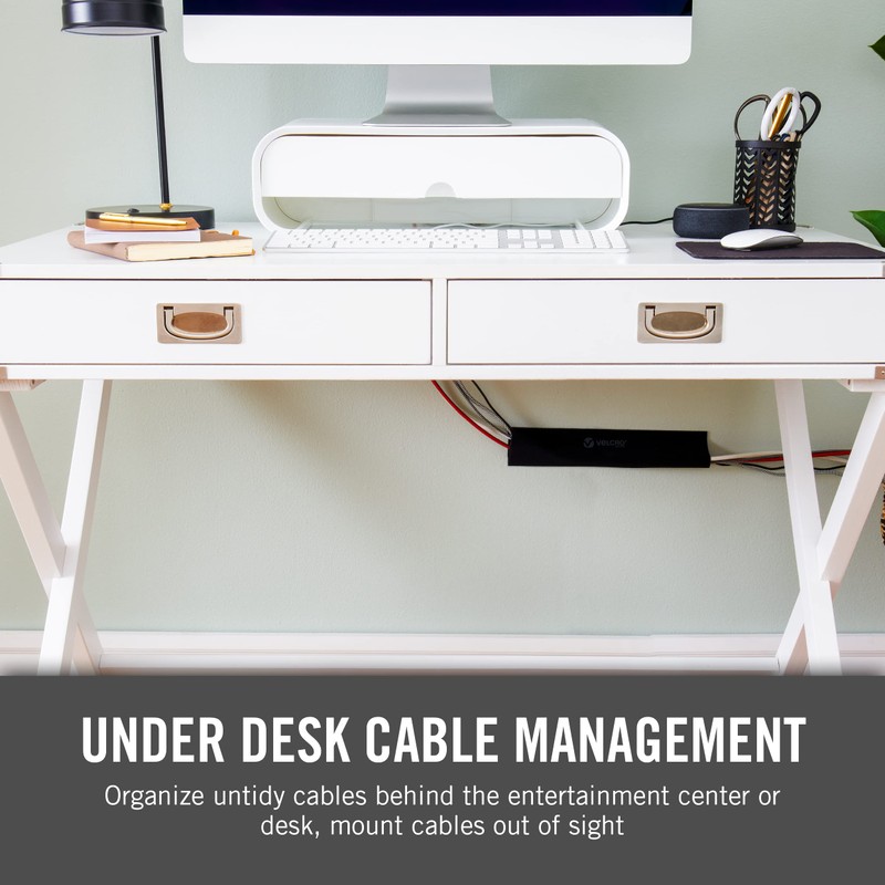 VELCRO Brand Mountable Cable Sleeve | Cord Management Mounts on