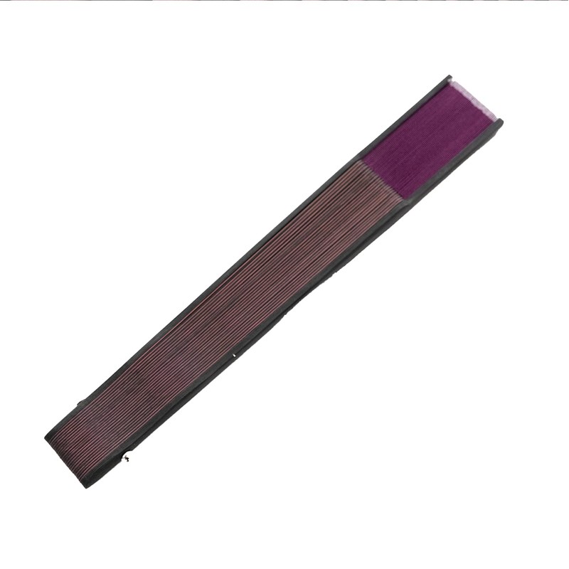 Kyoetsu Men's Hand Fan, Pure Silk, Plain, 2 Colors, Bamboo