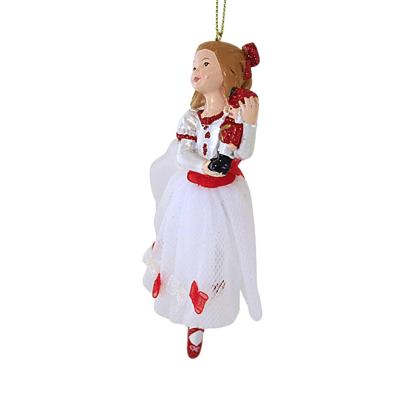 Kurt Adler 5-1/2-Inch Resin Clara Nutcracker Suite Ornament