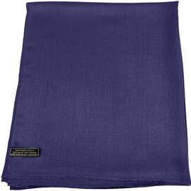 CJ Apparel Diseño de color sólido con flecos, chal de segundos, bufanda, estola para la cabeza, cubierta para la cara, pashmina, Azul Midnight, Talla única
