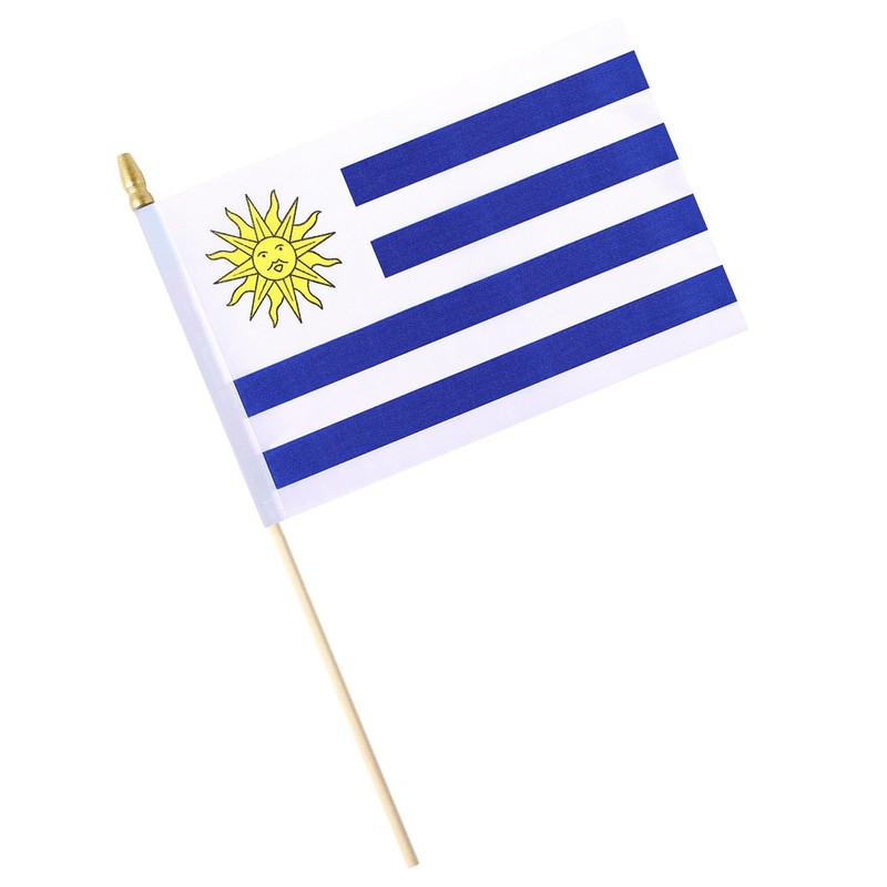5 Pack Uruguay Uruguayans Small Mini Wood Hand Held Stick