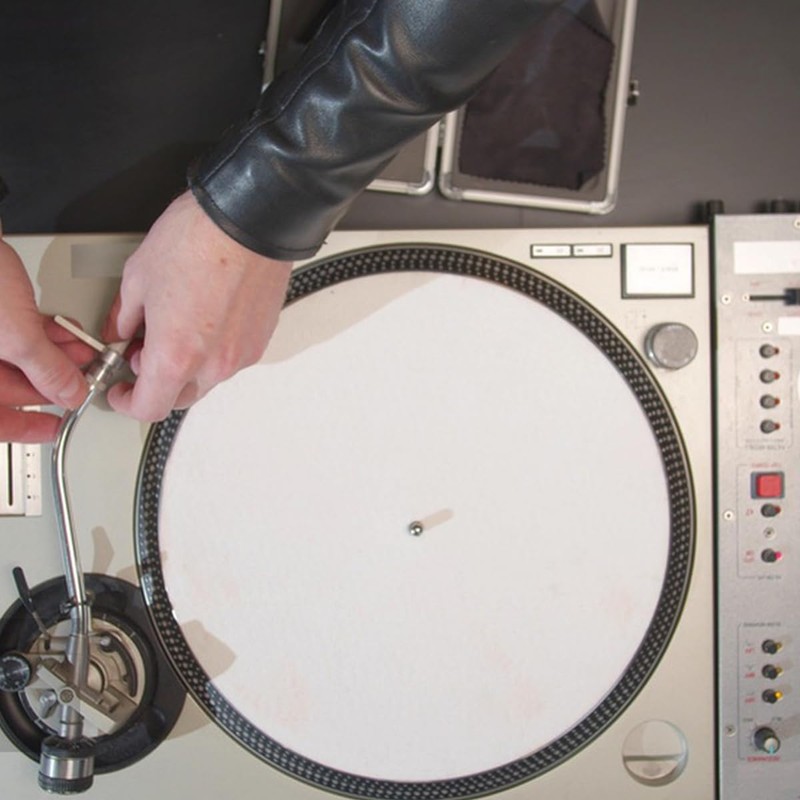 ZJIVQO Turntable Platter Mat, Anti Static Vinyl Record Player Vibration