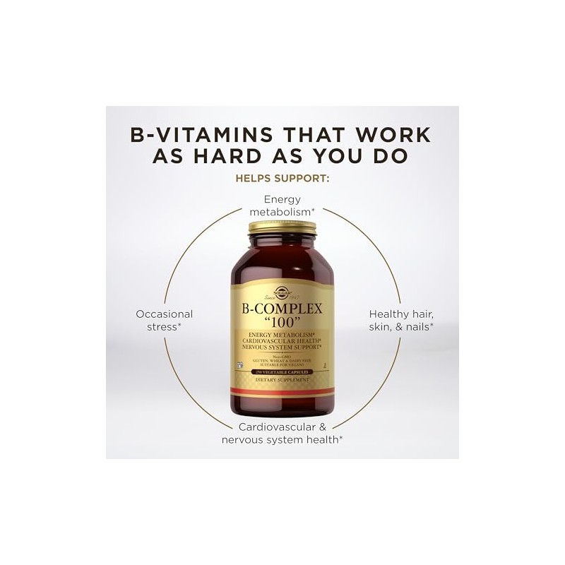 Solgar Vitamin B-Complex 100" - 250 Vegetable Capsules