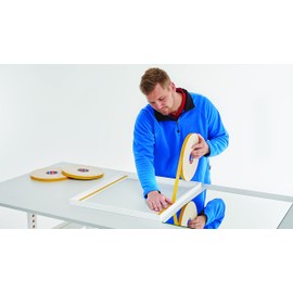 tesa fix 4952 Mounting Tape Pack of 16 - Moisture-Resistant Double-Sided Tape - for Mounting without Drilling - White - 16 Rolls Each 50 m x 19 mm