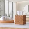 Set of 2 pcs Woven Rattan Square Tissue Box Holder