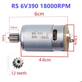 JIARUIXIN 6V390 18000RPM Universal Electric Motor RS390 6V Motor Drive Engine Accessory for Kids Ride On Cars Children Ride on Toys Replacement Parts