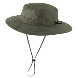 Decentron UPF 50+ Safari Sun Hat for Men Breathable Bucket Hat for Fishing Hiking Gardening Adjustable Foldable Boonie Hat Army Green
