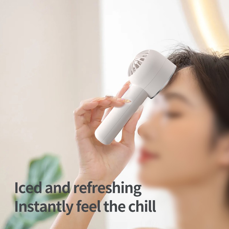 Handheld Fan Portable Electric Cold Compress Cooling Fan USB Rechargeable