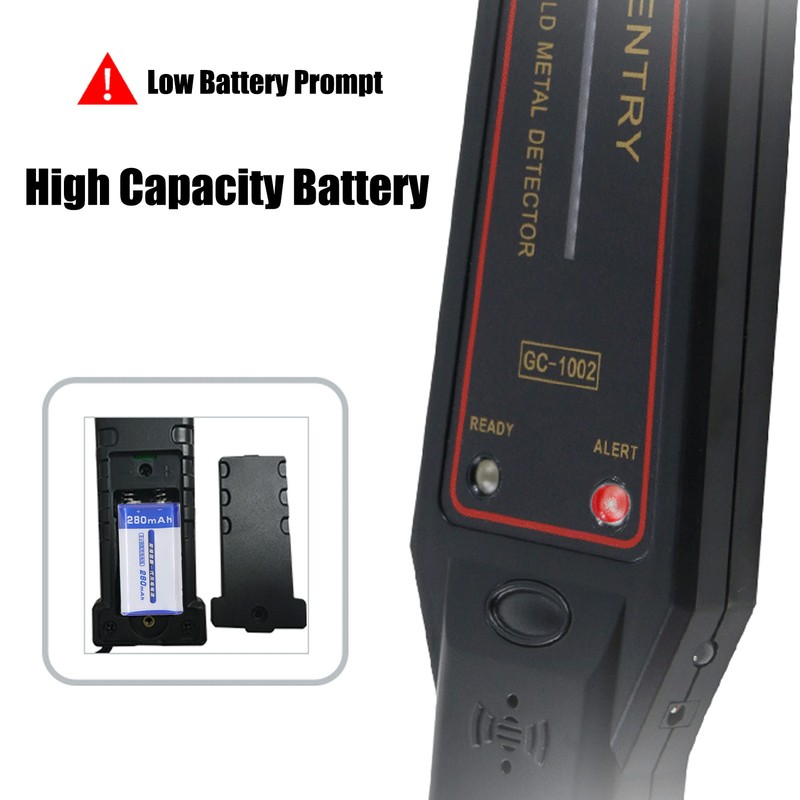 Handheld Metal Detector Portable Vibration Buzzer Security Detection Alarm with