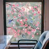 LOONELO Spring Summer Window Stickers, Peach Blossom Floral Bird Wall