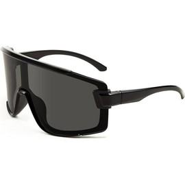 FEISEDY Cycling Glasses Men Women Sport Sunglasses 80s ski Goggles Driving Fishing Biking Sunglasses UV Protection B2944 - Color: 003 Black Frame, Lens Width: 168 Millimeters