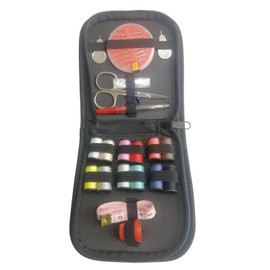 WYDDDARY Mini Sewing Kit for Home, Travel & Emergencies with Sewing Accessories Portable DIY Sewing Supplies for Beginners, College Students, Campers with Premium Black Handbag