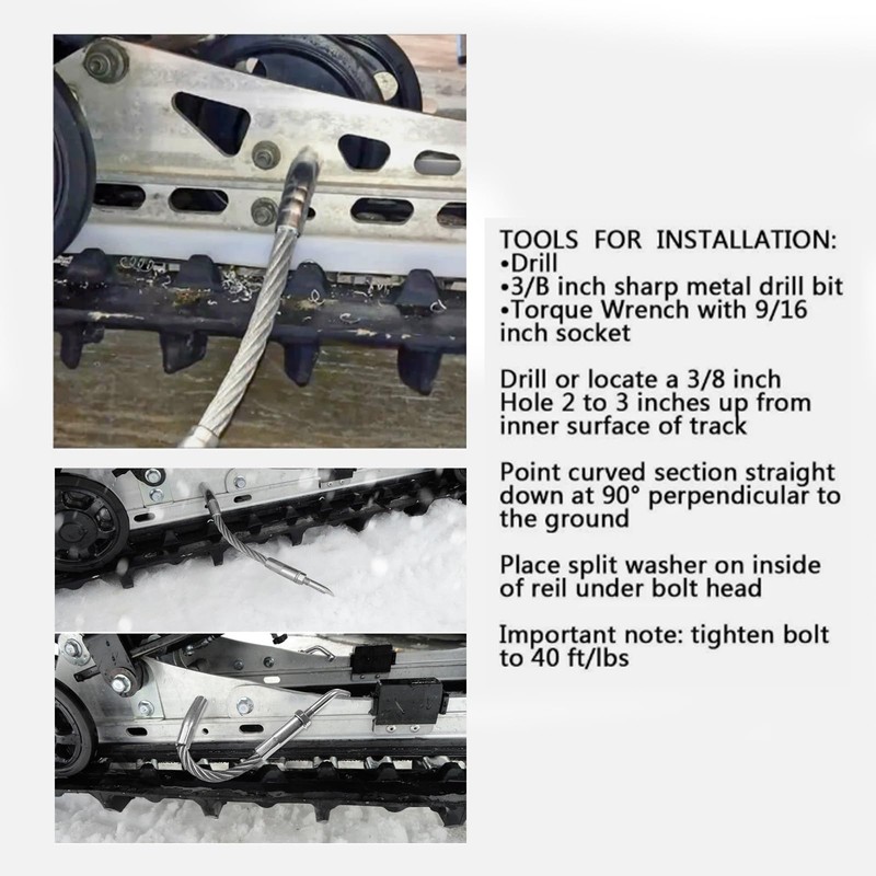 Ccscyua Snowmobile Ice Scratchers Reverse Replacement Kit for Polaris Skidoo