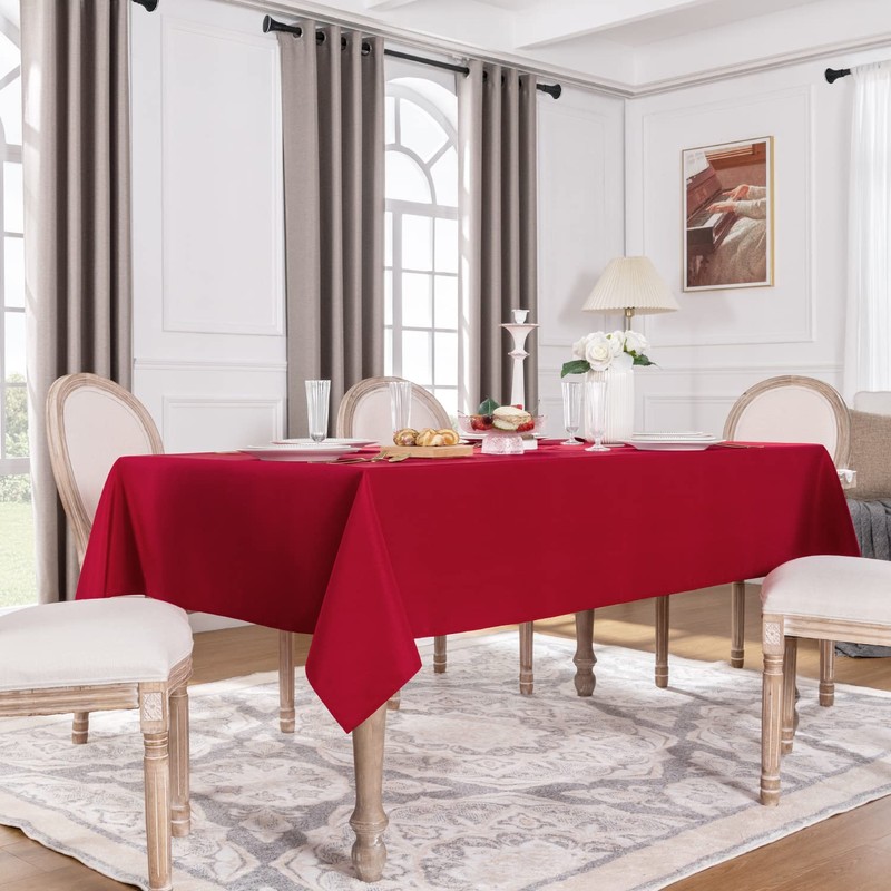 Softalker largeChristmas Tablecloth Red Wipe Clean Table Cloth 137x274 CM