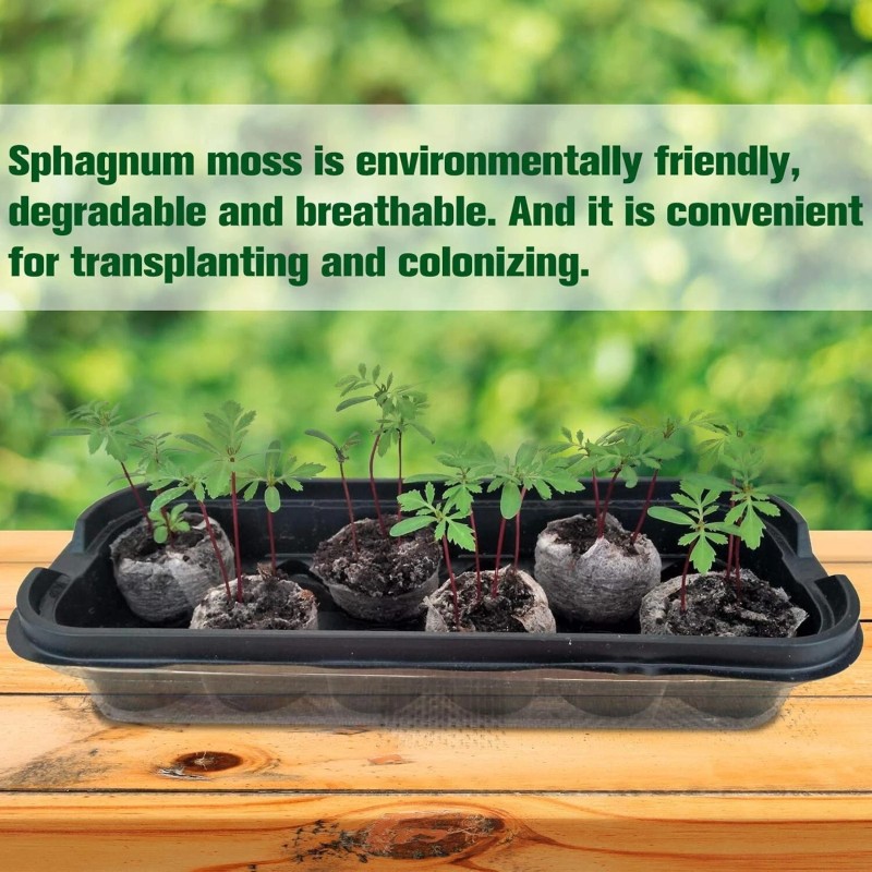 ZeeDix 30mm 50Pcs Compressed Peat Pellet Fiber Soil Plant Seed