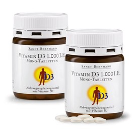 Sanct Bernhard Vitamin D3 1,000 IU Mono Tablets, 2 x 250 Pieces