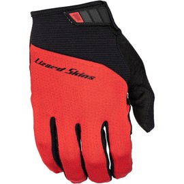 Lizard Skins Monitor Traverse Unisex Cycling Gloves – Long Finger Road Bike Gloves – 3 Colors (Crimson RED, Medium)