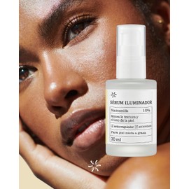 Sérum Iluminador Facial con Niacinamida 10%, Mejora Textura y Tono de Piel, Seborregulador, Antioxidante, para Piel Mixta a Grasa, 30 ml