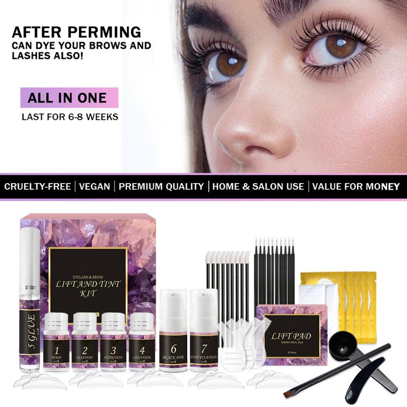Eyelash and Brow Lift and Tint Kit Eyelash Lamination Starter