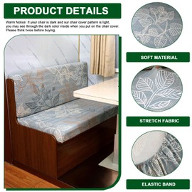 CRFATOP 2 Sets RV Dinette Cushion Covers Printed Camper Cushion Slipcover Stretch 2 Seat Sofa Chair Cover Furniture Protector for RV Camper Car Bench 2 Backrest Covers & 2 Bench Covers,19