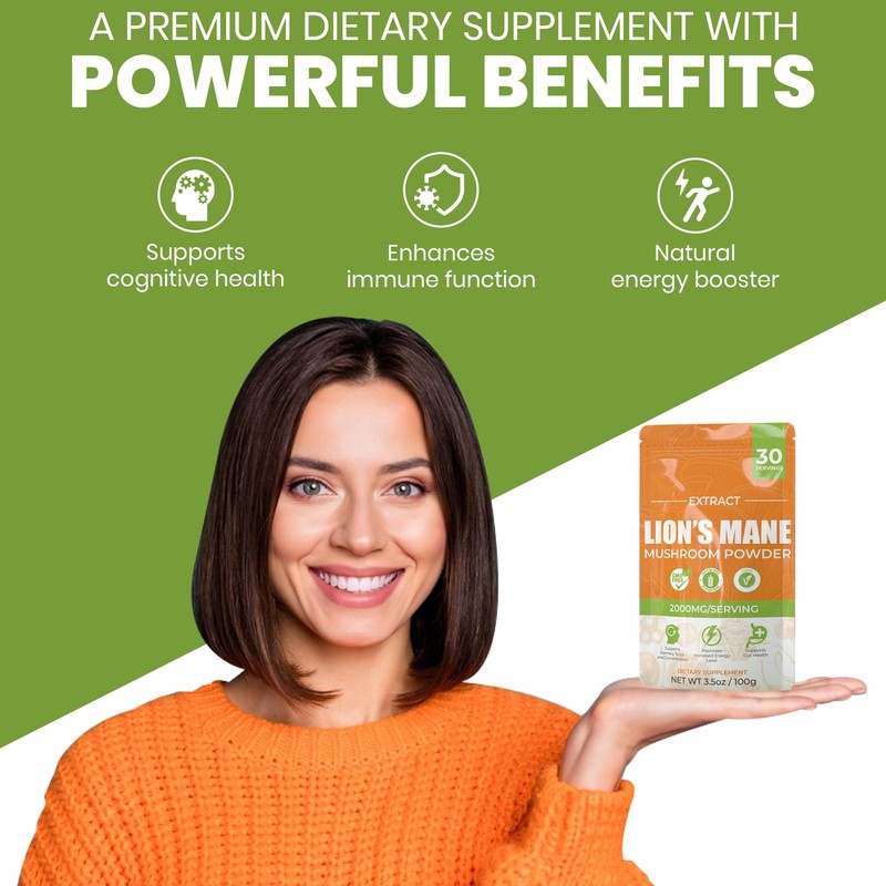 Lion's Mane Mushroom Powder – Premium Natural Supplement for Cognitive
