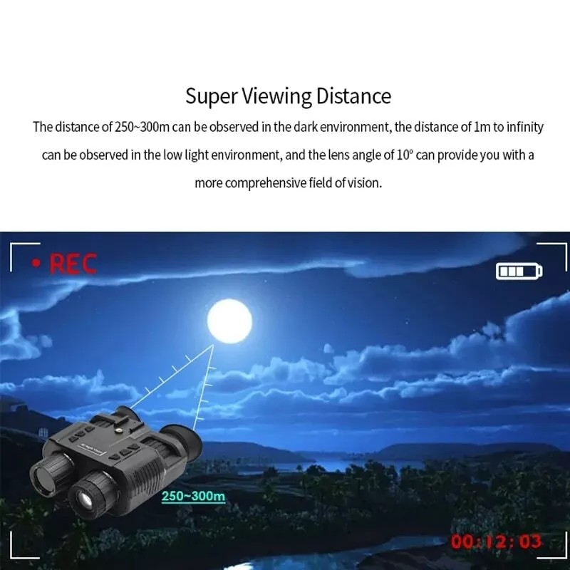 GOYOJO 3D 1080P 4K Night Vision Binoculars Infrared Head Mounted