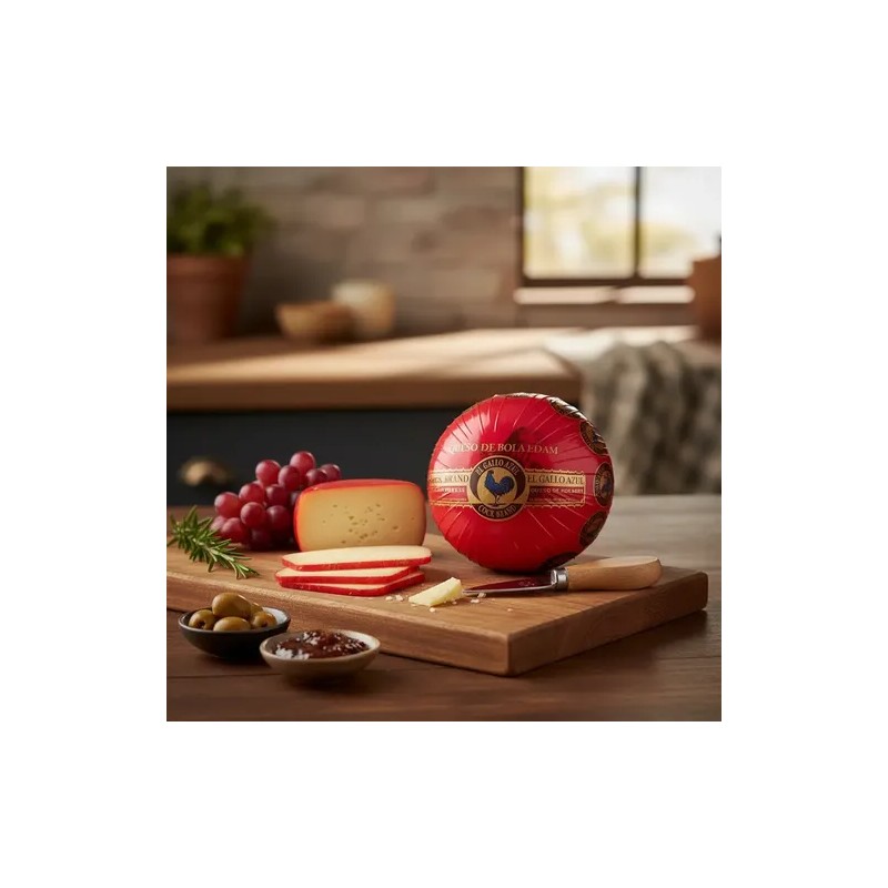 Queso De Bola Edam 1.5kg Gallo Azul Envío Gratis