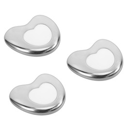 Healeved 3pcs Stainless Steel Face Guasha Tool for Facial Massage and Double Chin Reduction Heart-shaped Scraping Plate for Skin Care and Relaxation Compact Design for Easy Carrying