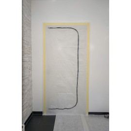 Non-Woven Dust Protection Door 220 x 110 cm Breathable Polypropylene Fleece Zip Opening on Both Sides