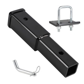 CPROSP 8'' Trailer Hitch Extension with Hitch Tightener Anti Rattle Stabilizer, Fits for for 2" Receiver Tube Tow Bar Steel Shank Heavy Duty 3500 lbs, Hitch Extender,