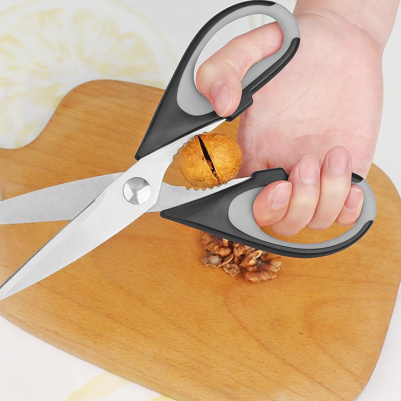 Vutyvve Kitchen Scissors, Stainless Steel Blades, Soft Grip, Multifunctional Kitchen